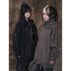 批发重磅连帽卫衣男<b class='q'>女</b>cleanfit秋冬新款宽松连袖套头宽松上衣外套潮流