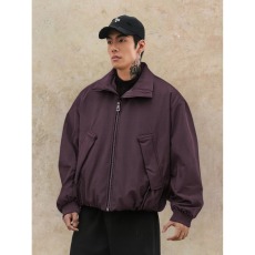 批发美式复古立领剪裁廓形夹棉<b class='q'>外套</b>男女宽松秋冬款棉服