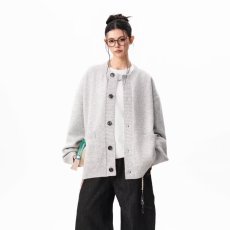 批发美式大口袋毛衣男秋冬潮牌慵懒针织<b class='q'>外套</b>休闲百搭情侣开衫上衣