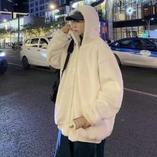 批发2025新款外套男款羊羔绒拼皮双面穿秋冬季<b class='q'>男士</b>连帽防风衣服