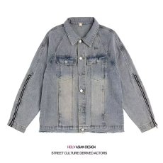 批发美式复古<b class='q'>牛仔</b>外套女春秋2025新款爆款宽松设计感小众百搭夹克上衣