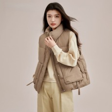 批发女士棉<b class='q'>马甲</b>外穿2025秋冬季大码胖mm宽松时尚叠穿大口袋<b class='q'>马夹</b>外套潮