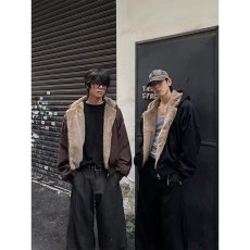 批发美式简约纯色连帽飞行<b class='q'>夹克</b><b class='q'>男士</b>2025秋冬新款潮牌百搭宽松休闲<b class='q'>外套</b>