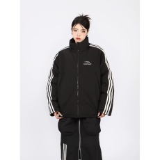 批发原宿时尚简约三杆棉衣百搭<b class='q'>气质</b>新款流行ins慵懒文艺日系潮流