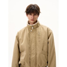 批发巴恩风<b class='q'>工装</b>立领棉服棉衣男短款cleanfit加厚外套潮