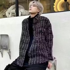 批发美式翻领<b class='q'>夹克</b><b class='q'>男士</b>秋冬季2025爆款小香风潮牌格子<b class='q'>外套</b>