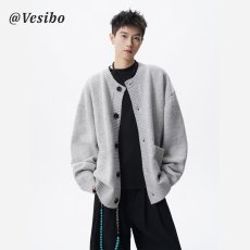 批发大码女装胖mm秋装宽松<b class='q'>棒球</b>服单排扣针织毛衣开衫洋气长袖短外套潮