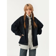 批发<b class='q'>牛仔</b>外套女2025新款春秋宽松韩版学生风复古港味夹克百搭上衣服潮