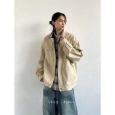 批发休闲<b class='q'>夹克</b><b class='q'>男士</b>春季翻领宽松单排扣开衫上衣男春秋款工装<b class='q'>外套</b>男女