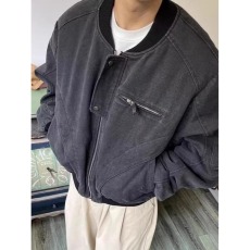 批发春秋季美式复古帆布工装飞行员夹克男短款cleanfit外套潮牌<b class='q'>棒球</b>服