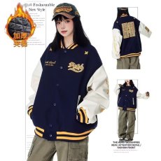 批发春秋美式<b class='q'>棒球</b><b class='q'>服外套</b>2025春秋新款撞色刺绣百搭情侣款宽松休闲夹克