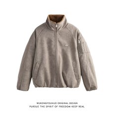 批发pu外套男美式复古皮衣夹克<b class='q'>秋</b>冬新款街头嘻哈高级感cleanfit机车服