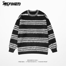 批发韩版撞色<b class='q'>黑白条纹</b>拼接丝绒袖子中长<b class='q'>T</b><b class='q'>恤</b>2025秋季新款洋气宽松上衣