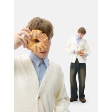 批发假两件<b class='q'>衬衫</b>领毛衣男秋冬季开衫针织衫潮流修身薄款外套2025年新款