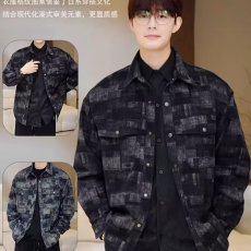批发港仔文艺男2025春秋新款少年感格子<b class='q'>衬衫</b><b class='q'>男款</b>长袖男生<b class='q'>衬衣</b>牛仔外套