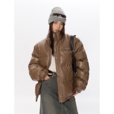 批发PU皮棉服男美式潮牌冬装加厚防寒防水棉袄<b class='q'>男士</b>冬季棉衣外套面包服