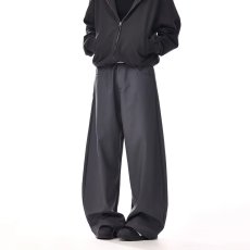 批发高街痞帅弯刀西裤<b class='q'>男</b>新款宽松垂感职业<b class='q'>西装</b>裤高街潮牌阔腿长裤