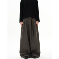 批发2025春秋直筒阔腿裤<b class='q'>西裤</b><b class='q'>男</b>女高腰宽松显瘦小个子垂感阔腿拖地裤子