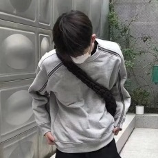 批发2024美式复古设计感多拉链拼接解构圆领卫衣男女宽松冬季外套