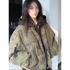 批发<b class='q'>男士</b>大码痞帅风夹克胖男生宽松外套男春秋男复古仿麂皮绒扎染上衣