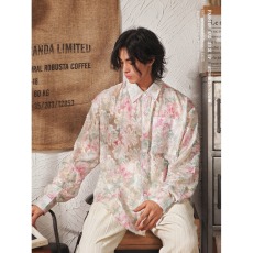 批发春秋男女花卉<b class='q'>衬衫</b>ins早春多巴胺穿搭流苏<b class='q'>碎花</b>长袖<b class='q'>衬衣</b>防晒服外套