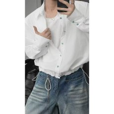 批发秋冬白色衬衫202新款刺绣内搭长袖衬衣<b class='q'>日系</b>叠穿上衣外套潮