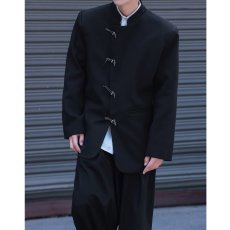 批发新中式<b class='q'>西装</b>外套<b class='q'>男</b>小众设计感中国风西服高级感立领上衣垫肩中山装