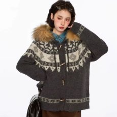 批发冬季新款美式牛角扣开衫毛衣男<b class='q'>情侣</b><b class='q'>慵懒</b>松弛针织衫<b class='q'>外套</b>潮