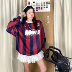 批发2024美式潮牌条纹撞色字母圆领卫衣男2024新款<b class='q'>情侣</b><b class='q'>运动</b>时尚上衣女