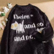 批发字母潮牌针织毛衣男女秋冬百搭宽松ins情侣<b class='q'>街头</b>上衣原宿时尚潮流