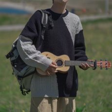 批发秋冬美式毛衣男不规则圆领套头日系青少年休闲小众针织衫<b class='q'>男生</b>流行