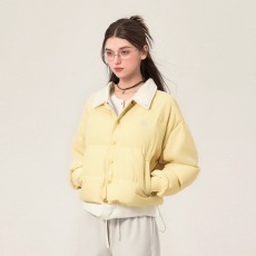 批发ikyou原创刺绣假两件棉服<b class='q'>女</b>冬季2024年新款休闲百搭短款<b class='q'>棉衣</b>外套