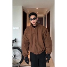 批发日系复古简约纯色加厚保暖短款棉服外套男<b class='q'>女</b>冬季2025新款翻领棉袄