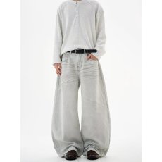 批发美式复古水洗cleanfit<b class='q'>牛仔</b>裤男女春秋情侣宽松休闲直筒阔腿长裤子