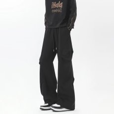 批发美式工装伞兵裤男秋季<b class='q'>户外</b>机能风速干冲锋裤高街阔腿褶皱休闲裤子