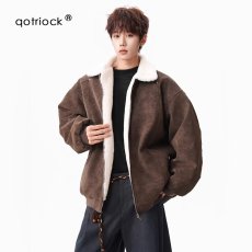 棕色美拉德皮衣外套男士2025冬季新款美式复古痞帅机车pu皮夹克