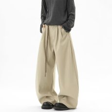 批发秋季新款青年基础纯色垂感西裤男潮牌简约百搭速干休闲裤流行ins