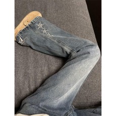 批发原版质量黑色蓝色半<b class='q'>松紧</b>微喇<b class='q'>牛仔裤</b>