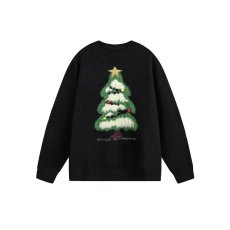 批发2025美式复古长袖圣诞毛衣男女款秋冬潮牌<b class='q'>时尚</b>轻奢百搭圆领<b class='q'>情侣</b><b class='q'>衫</b>