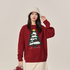 批发2025美式复古长袖圣诞毛衣男女款秋冬潮牌<b class='q'>时尚</b>轻奢百搭圆领<b class='q'>情侣</b><b class='q'>衫</b>