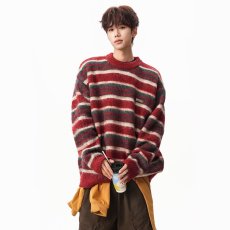 批发新款圆领毛衣无领毛衣2025老钱美式撞色<b class='q'>男士</b>独特针织衫<b class='q'>外套</b>