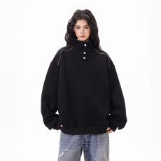 批发2025卫衣男春秋冬季<b class='q'>男生</b>美式条纹户外运动半高领套头长袖装