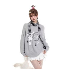 批发<b class='q'>日系</b>穿搭樱桃甜美针织衫可外穿内搭打底毛衣女2025秋冬新款