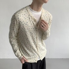 批发法式复古碎花<b class='q'>针织衫</b><b class='q'>男</b>女秋冬韩版宽松毛衣开衫上衣外套ins潮