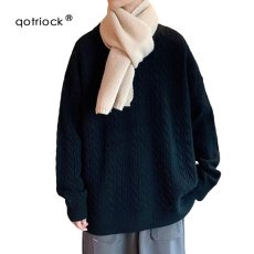 批发<b class='q'>男</b>士咖啡色圆领毛衣<b class='q'>男</b>冬季加厚<b class='q'>针织衫</b>上衣毛线衣2025新款麻花毛衫