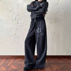 批发新款秋季美式复古做旧印花休闲卫裤男女宽松直筒运动垂感阔腿<b class='q'>长裤</b>