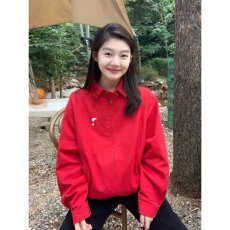 批发休闲百搭翻领<b class='q'>衬衫</b>夹克国潮牌潮流秋季美式复古拉链<b class='q'>情侣</b><b class='q'>外套</b>