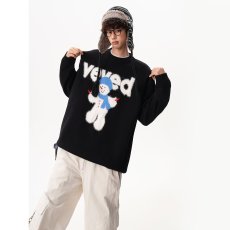 批发氛围感雪人圣诞毛衣<b class='q'>男</b>秋美式潮牌提花情侣线衣慵懒宽松圆领<b class='q'>针织衫</b>