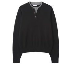 批发美式复古男士亨利衫长袖慵懒针织上衣<b class='q'>t</b>恤男款内搭重磅亨利领上衣