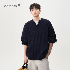 批发2025春秋慵懒风针织麻花毛衣复古chic安哥拉红短上衣女内搭打底衫